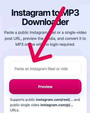 Paste Instagram link